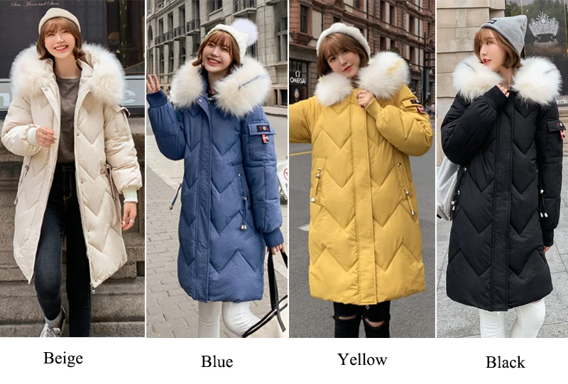 Горячая Распродажа, зимняя женская куртка, высокое качество, женская теплая плотная стеганая Женская длинная куртка с капюшоном, меховая парка