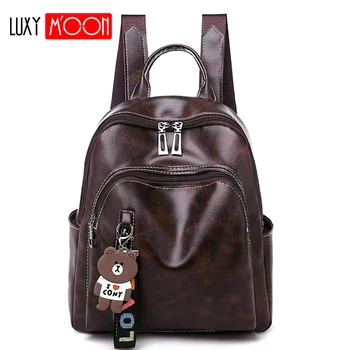 

Luxy Moon PU Leather Female Backpack Youth Women Bagpack Beautiful School Bag For Girl Fashion Rucksacks Lady Shoulder Bag XA64K