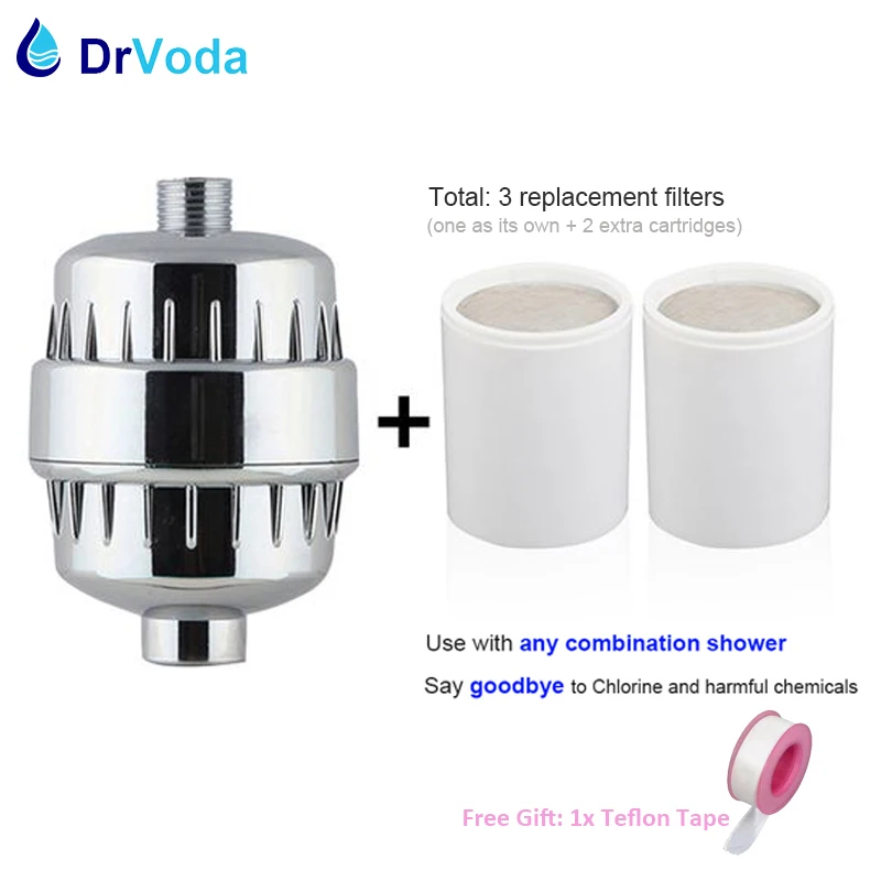 Pack 1+3 Quality 5 Stages KDF Bathing Shower Water Filters Purifier