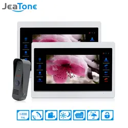 JeaTone 7 дюймов 1-2 Цвет телефон видео домофон дверной звонок Динамик Hands-free сенсорная кнопка монитор Водонепроницаемый дверной Звонок