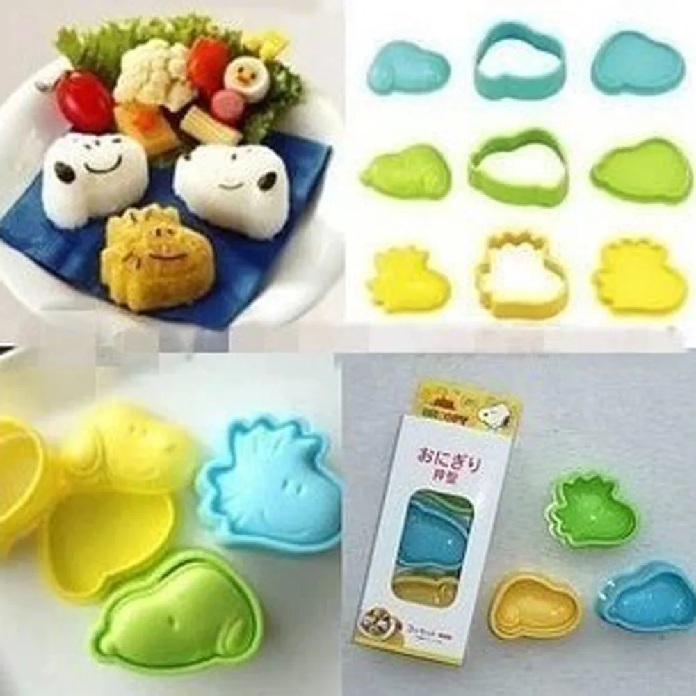 

3pcs/set High Quality cute dog rice roll sushi egg Cake cookies bread Bento Mold Maker DIY Cutter Wholesale