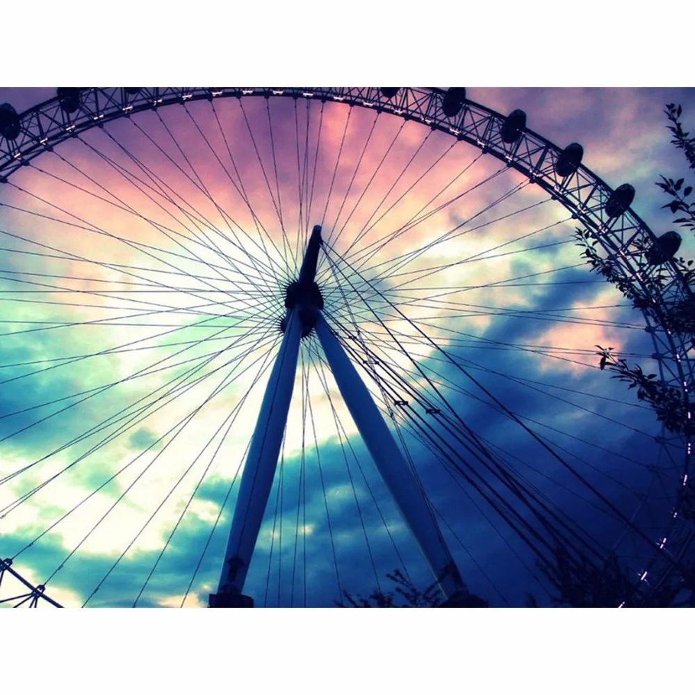 

2018 Diy needwork diamond embroidery Ferris wheel 5D diamond mosaic painting cross stitch rhinestone diamond painting for gift