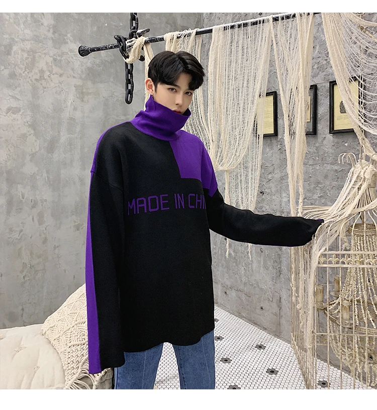 2019 Весенняя новая Корейская мужская трендовая Двусторонняя одежда индивидуальная широкая футболка-летучая мышь Уличная Повседневная с