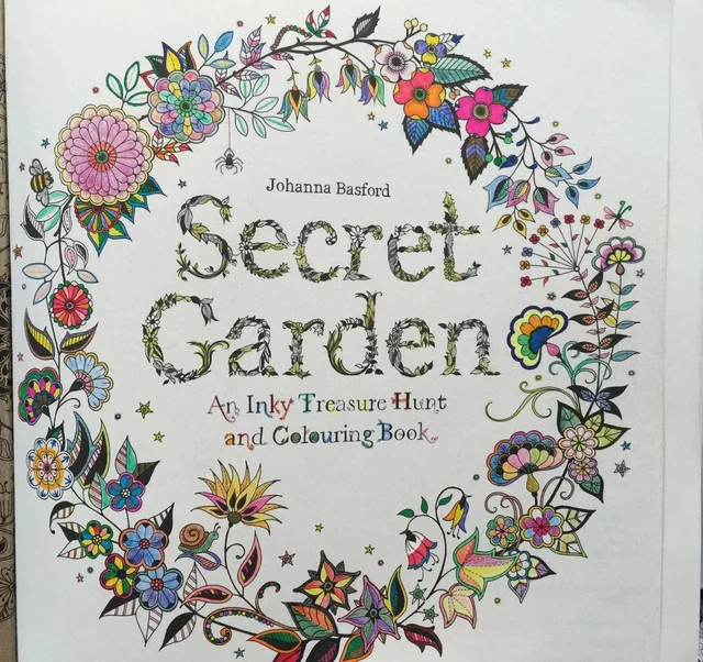 Secret Garden An Inky Treasure Hunt And Coloring Book For Children Adult Relieve Stress Kill Time