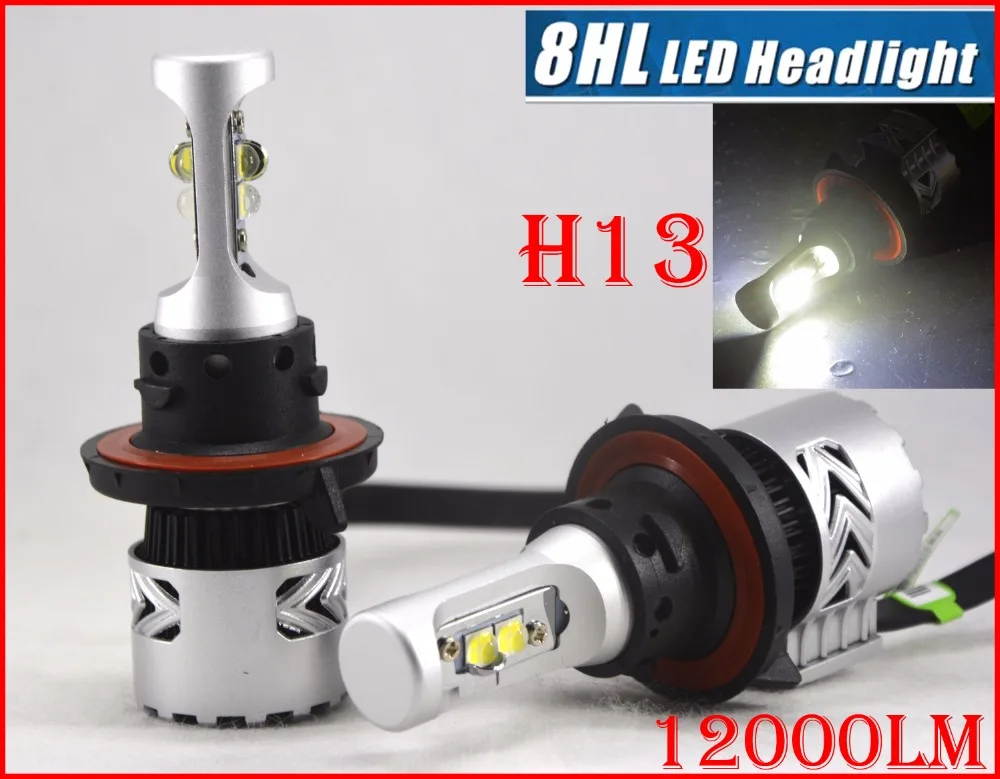 

2016 1 Set H13 9008 80W 12000LM CRE LED Headlight Auto CAR Kit 8th 8G XHP50 Chip Adjustable Holder All in One 6500K Hi/low Beam