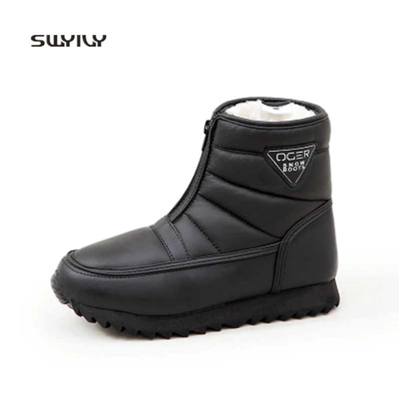 SWYIVY Unisex Toning Shoes Waterproof Short Snow Boots Men