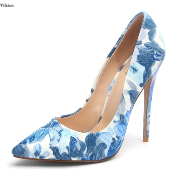 

Olomm New Women Mix Colors Pumps Stiletto High Heel Shoes Sexy Pointed Toe Blue Pink Red Party Shoes Women Plus US Size 3-13