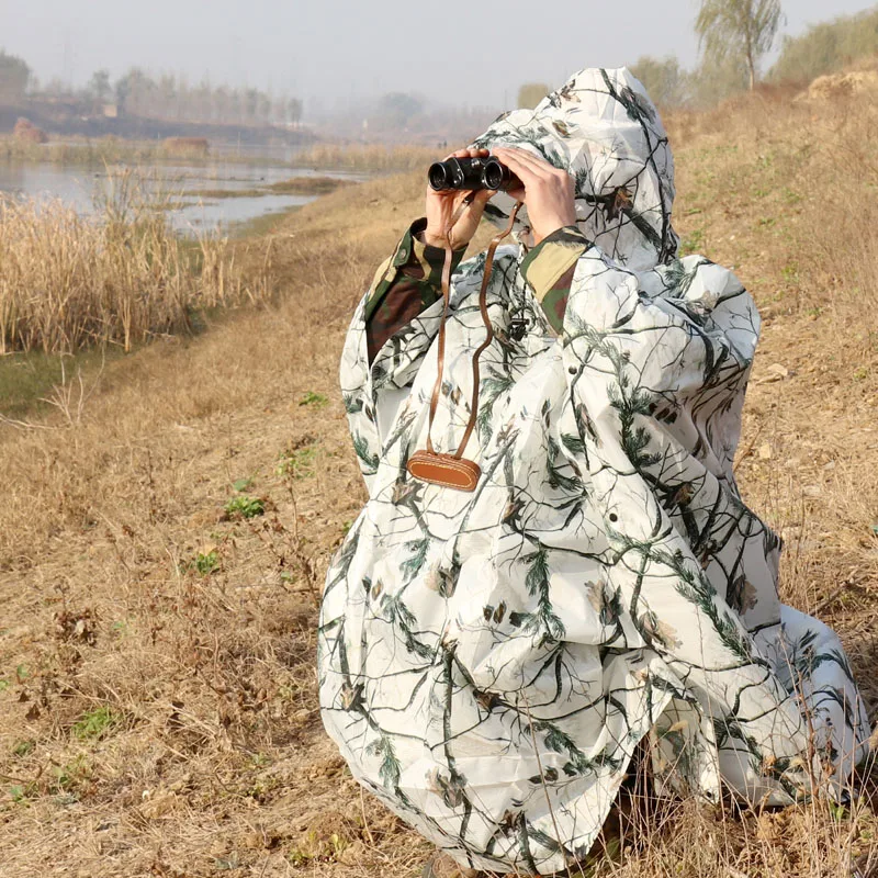 

Man Woman Outdoor Rain Poncho Multi-purpose Snow Camouflage Raincoat Three-in-one Moisture-proof Mat Hiking Hunting Rain Clothes