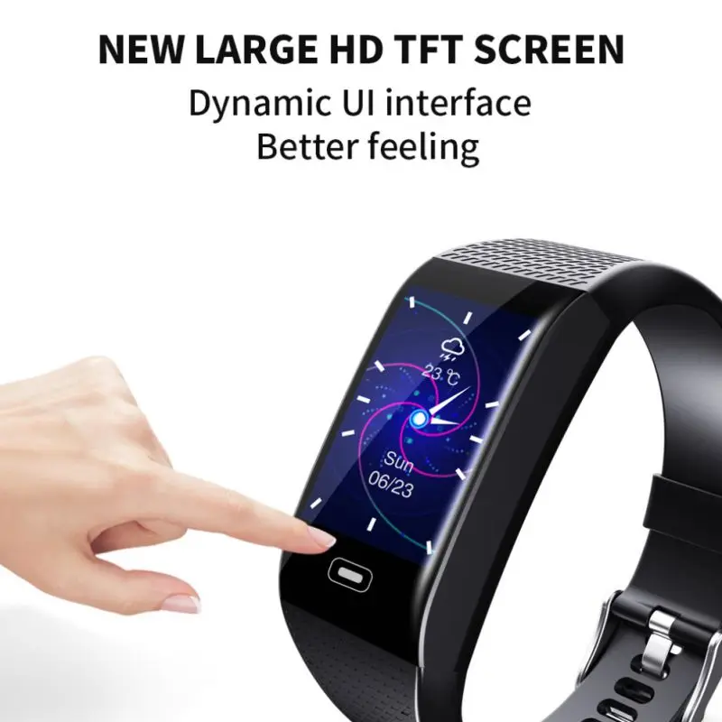 

CK28 Large Color Screen Smart Bracelet Health Monitoring Multi-sports Mode Bluetooth Alarm IP67 Waterproof Smart Bracelet