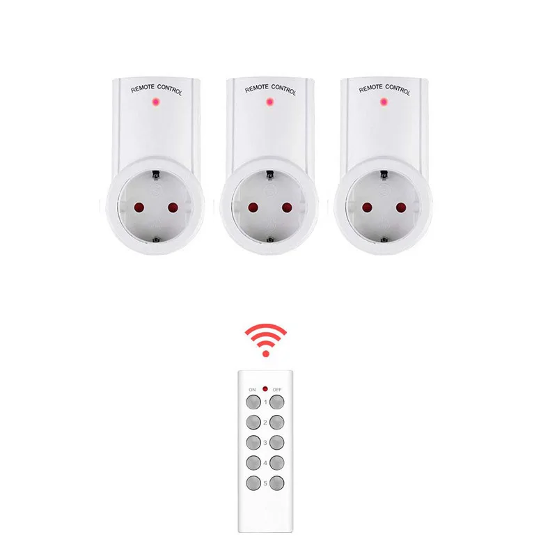 

Wireless Smart Remote Control Power Outlet Light Switch Plug Socket 433.93 MHz Power Outlet Socket EU Standard Plug
