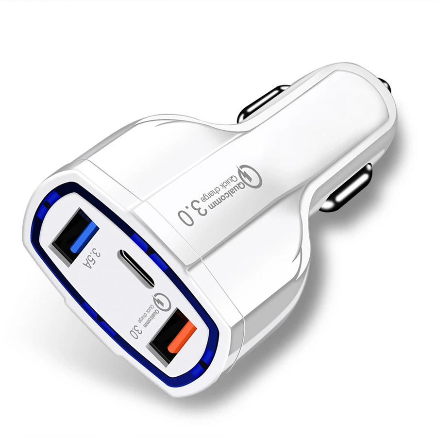 Dual USB Car Charger Quick Charge 3.0 Phone Charger Type C Fast Charge For iPhone X 8 Plus SAMSUNG Note 9 HUAWEI Nexus 5X 6P (2)