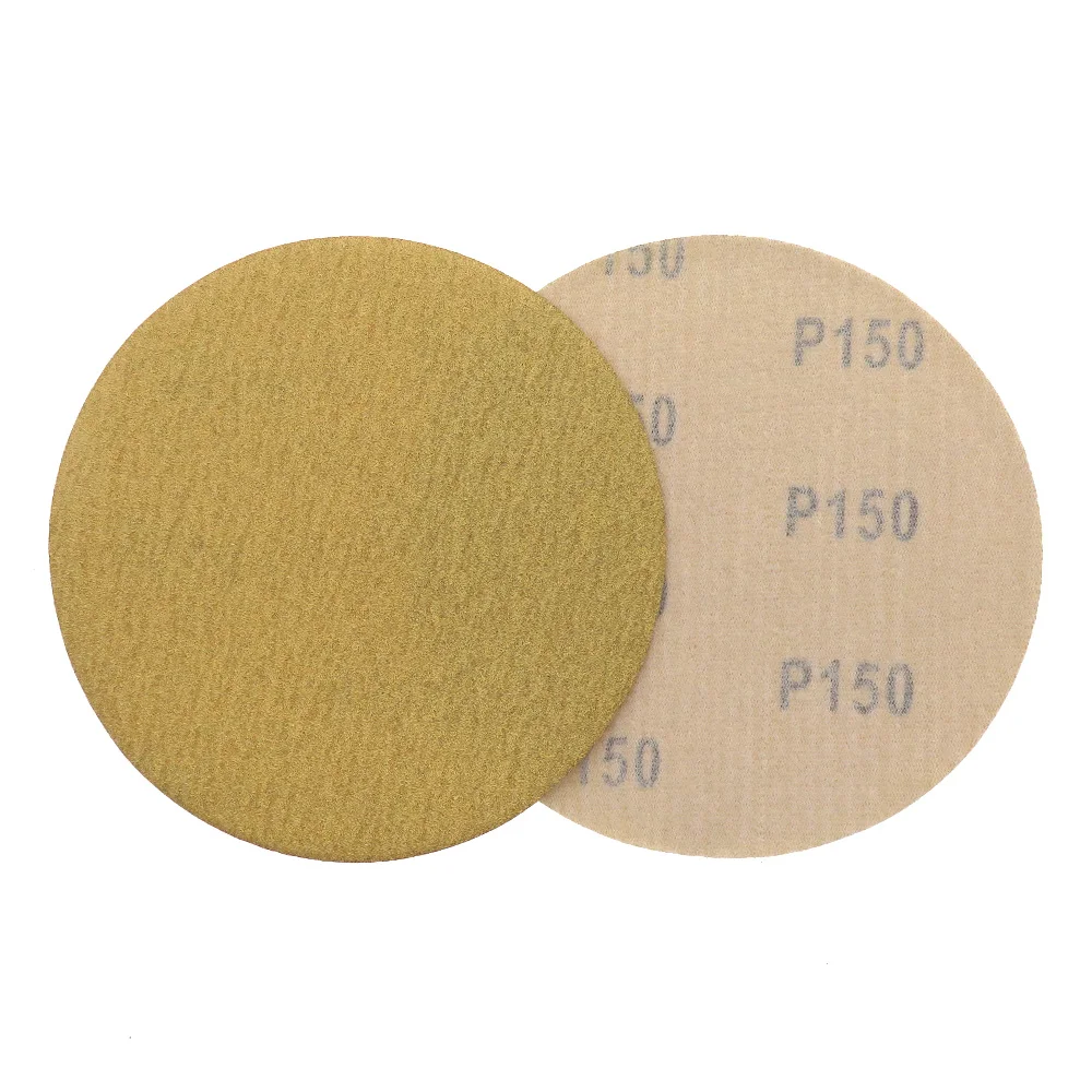 

20Pcs 5 Inch Aluminium Oxide 80 to 1000 Grits Hook and Loop Gold Sandpaper Sanding Disc for Metal & Automotive