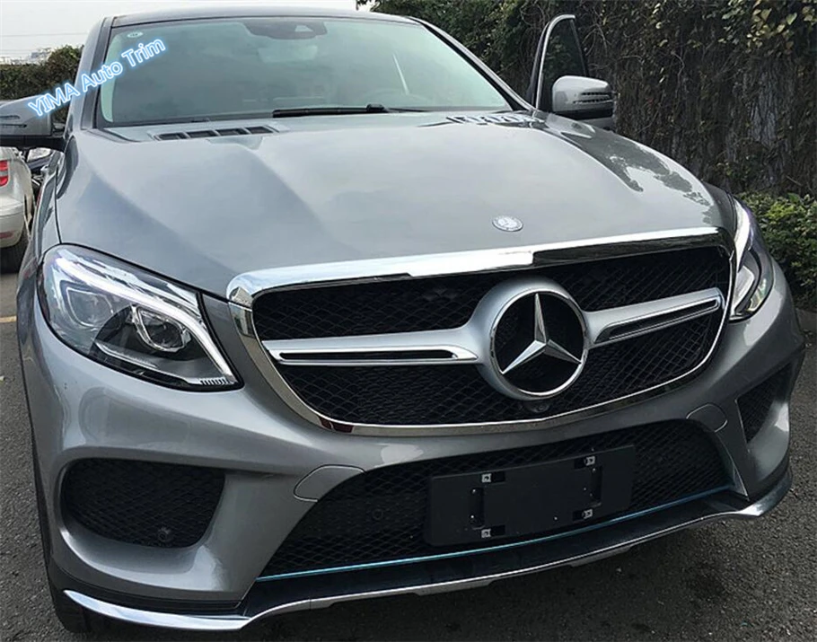 Для Mercedes-Benz GLE Coupe(C292) 320 400 450 ABS Хромированная передняя решетка гриль крышка отделка 2 шт