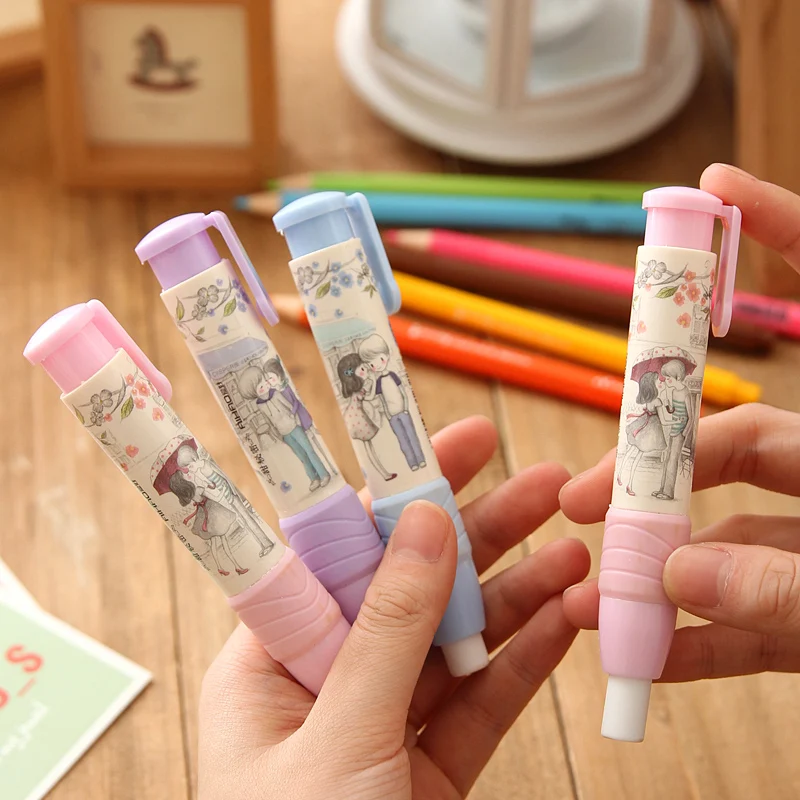 

New Fashion Students Pen Shaped Eraser Rubber Stationery Kid Gift Toy Cute Pupils Supplies 1PCS/Lot