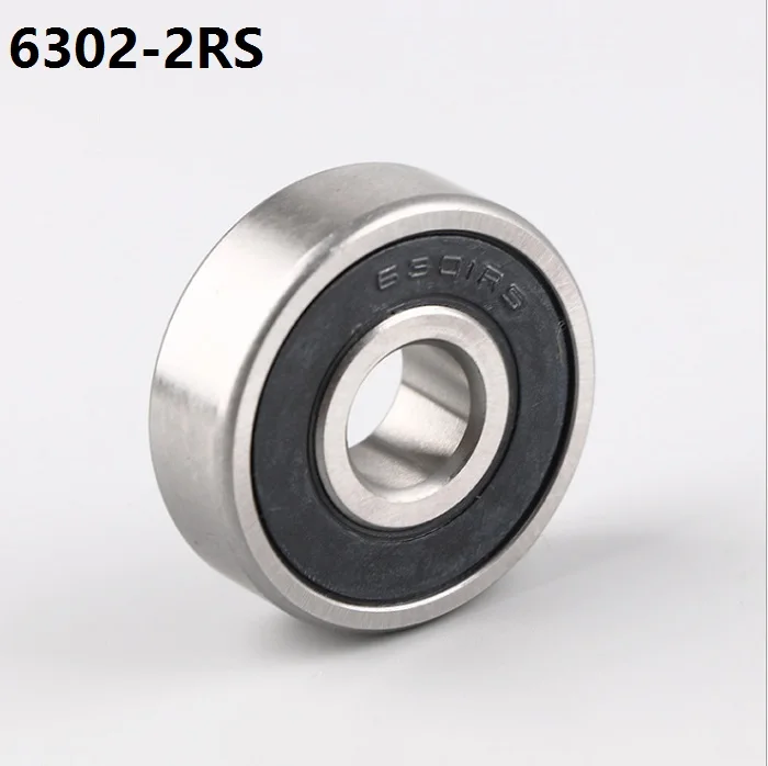 

50pcs 6302-2RS 6302RS rubber sealed deep groove ball bearing 15*42*13 mm