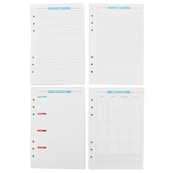

40sheet/pack A5 A6 Colored Spiral Notebook Refills 6 holes Blank Writing Paper for Filofax Planner Filler Paper Notebook Notepad