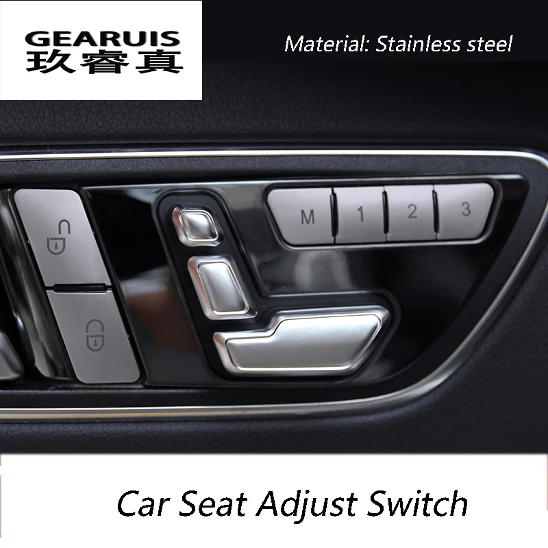 Car styling stainless steel Chrome Seat Adjust Switch For Mercedes Benz