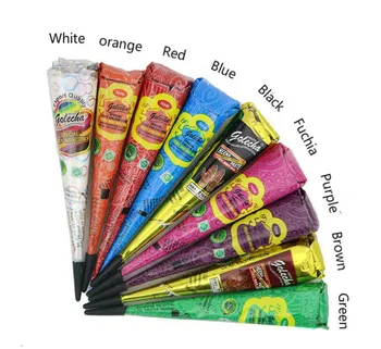 

9 colors/set Natural Plant India Temporary Tattoo Paste Cones Mehndi Waterproof Henna Cream Cone Art Paint Women DIY Makeup