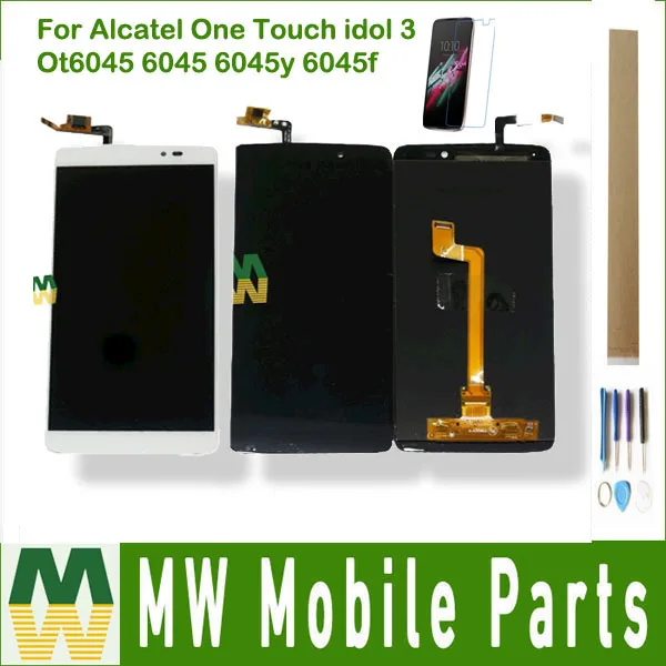 

5.5"For Alcatel One Touch idol 3 ot6045 6045 6045y 6045f LCD Display +Touch Screen Assembly Black White Color with Kit