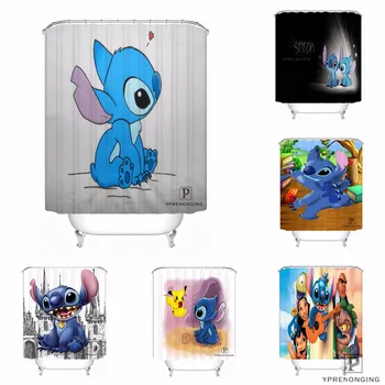 

Custom Lilo And Stitch Waterproof Shower Curtain Home Bath Bathroom s Hooks Polyester Fabric Multi Sizes#180421-Sina-06