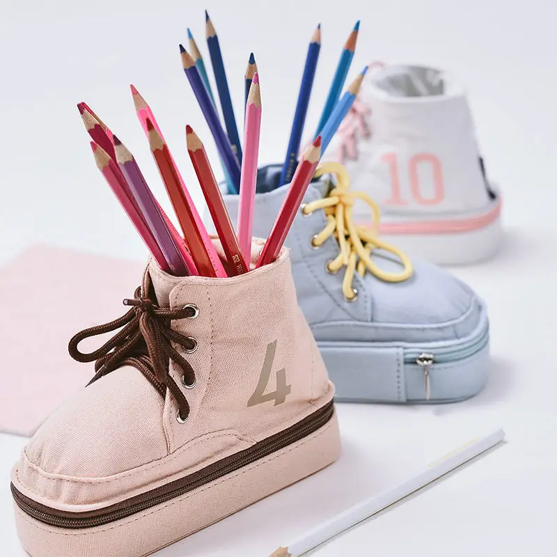 

Coloffice Fashion Martin Boots Shape Pen Box Korean Creative Student Pencil Case Canvas Pencil Holder Office School Supplies 1PC