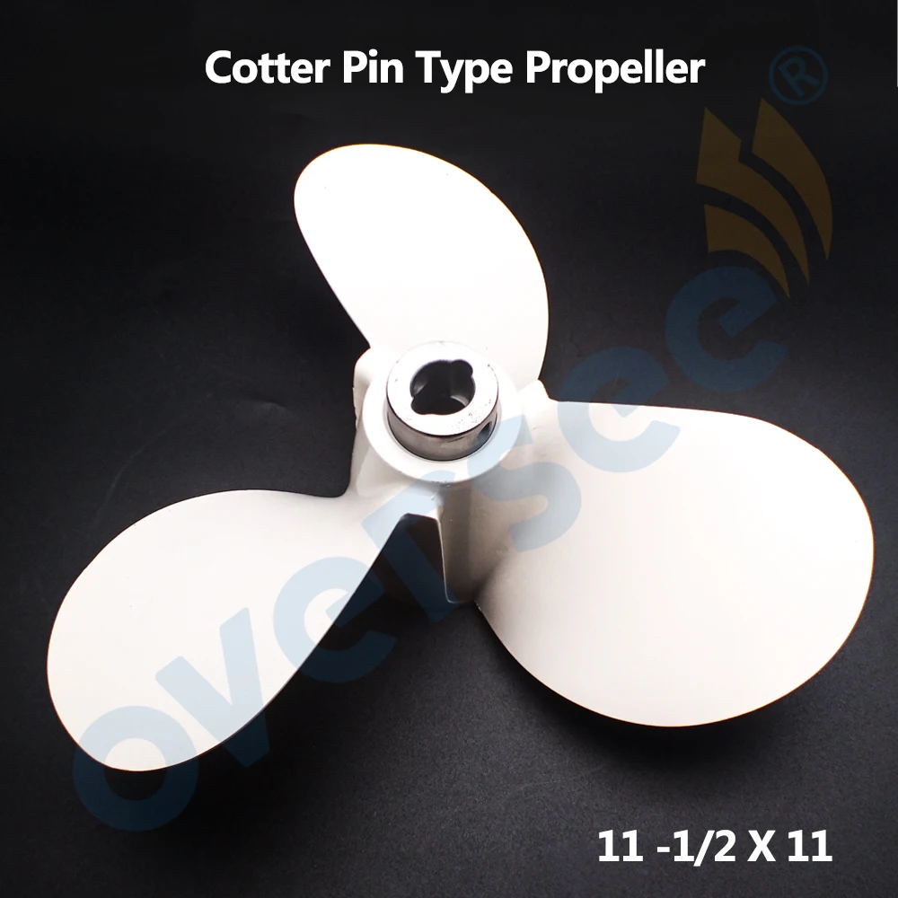 Cotter Pin Aluminum Propeller 11 1/2x11 H for Yamaha Outboard Motor