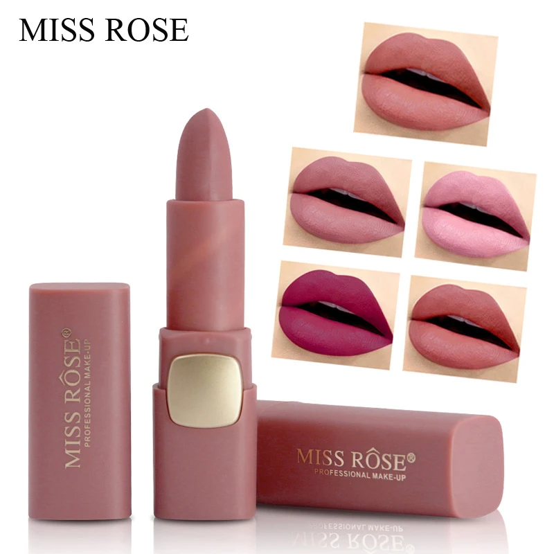 Бренд Miss Rose, 18 цветов, матовая губная помада, водостойкая, увлажняющая, сексуальные, красные губы, макияж, бархат, телесный, губная помада, Косметика для макияжа