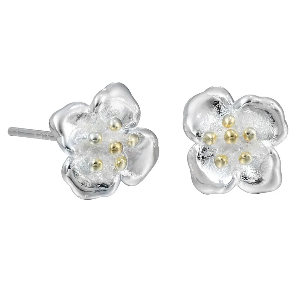 QIAMNI-Party-925-Sterling-Silver-Romantic-Flower-Piercing-Stud-Earring-Women-Girl-Pendientes-Christmas-Accessories-Jewelry