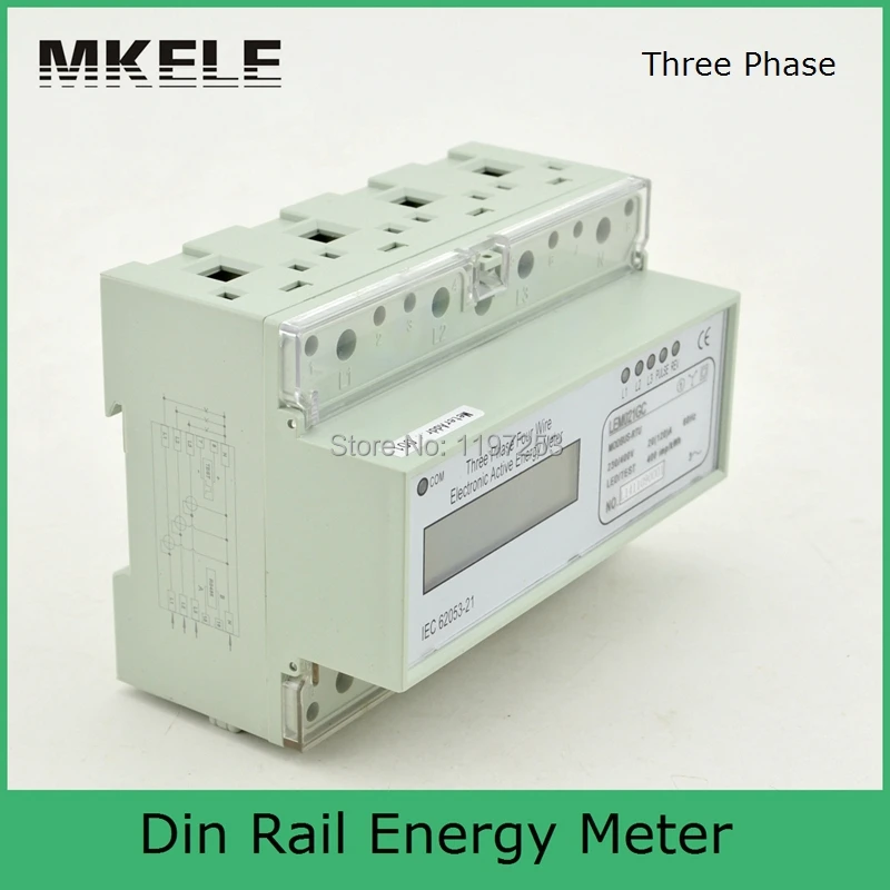 Modbus RTU din-рейку MK-LEM021GC портативный цифровой ЖК-дисплей трехфазный счетчик энергии