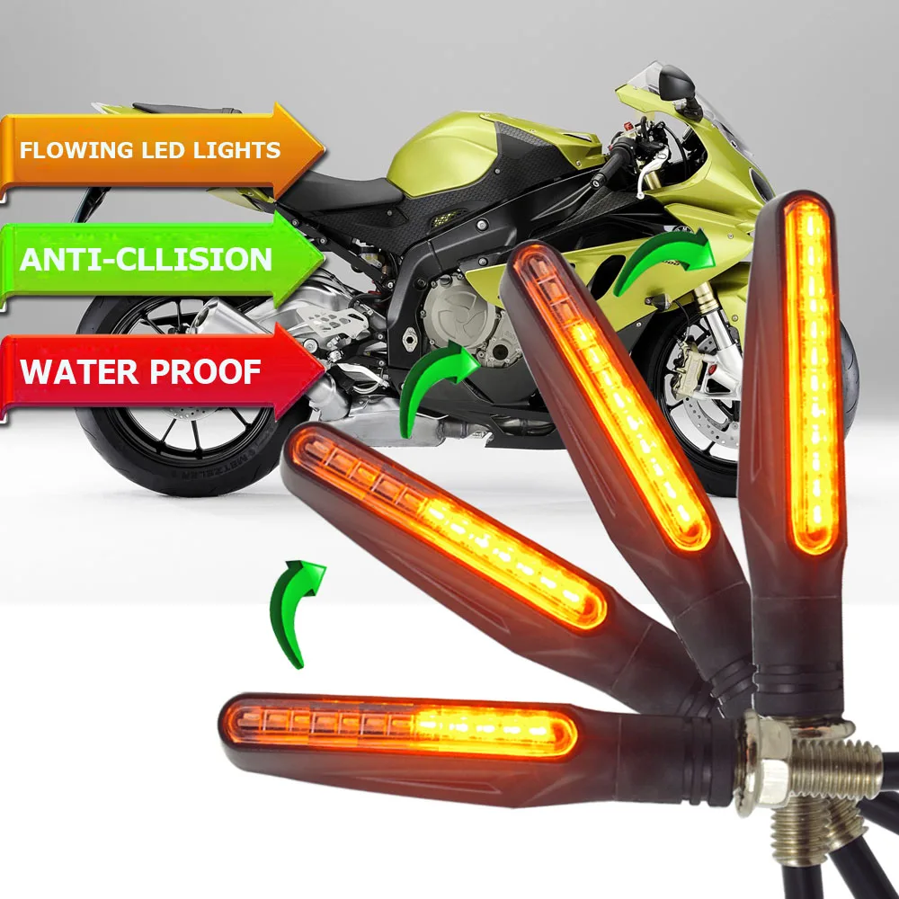 

Universal motorcycle turn signal Lights Flowing intermitentes clignotant moto led FOR gl1800 jawa kawasaki versys 650 chopper