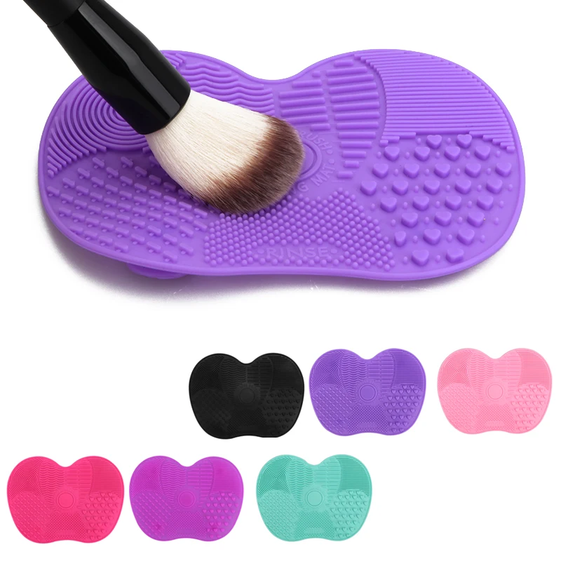 Silicone brush cleaner mat cosmetic make up brush washing tool