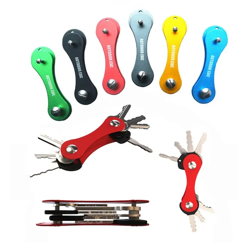

2018 Travel Kits Smart Key Chain Hard Oxide Aluminum Key Clip Folder Chain Pocket Tool Hot Sale W8