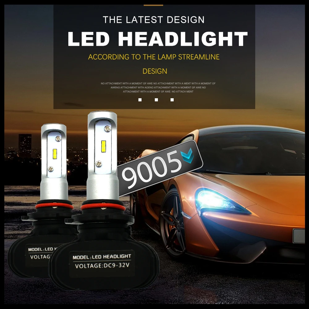 

Modifygt S1 H4 Led H7 H1 H3 H8/H9/H11 Car Headlight Bulbs Auto HB3 HB4 Led Automotive car styling 12V 50W 8000LM 6000K