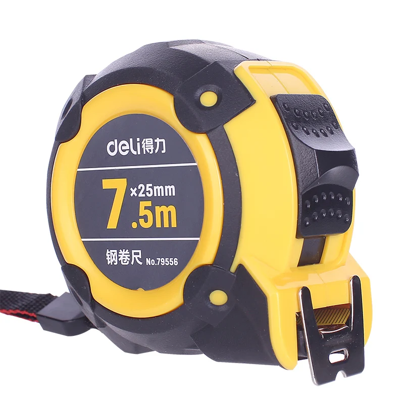 Deli 79554/73555/79556 сталь клейкие ленты Двусторонняя калибровки 3 м/5 м/7,5 м мягкое покрытие поверхности измерительная лента измерения катушка