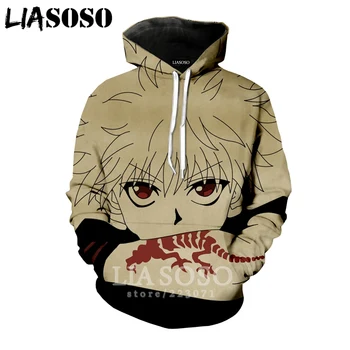 

LIASOSO 2019 Winter New Men Women Sweatshirt 3D Print Anime HUNTER HUNTER Hoodie Long Sleeve Casual Harajuku Pullover B002-10