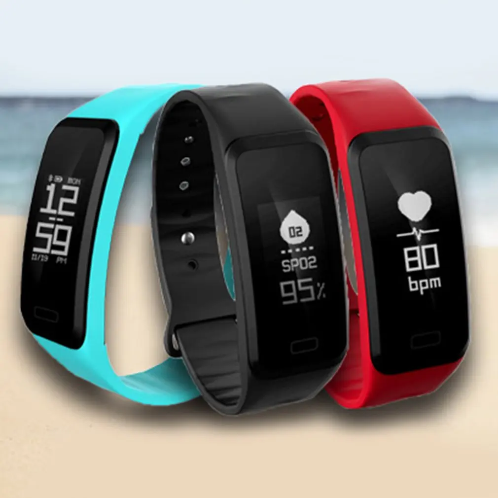 

C1s Smart Bracelet Color Screen Display Fitness Tracker Wristband Sleep Monitor Bluetooth Sport Watches For Android IOS Clock