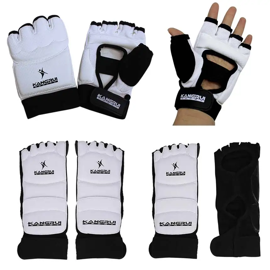 Kids Adult Half Finger Taekwondo Gloves Martial Arts Taekwondo Sparring