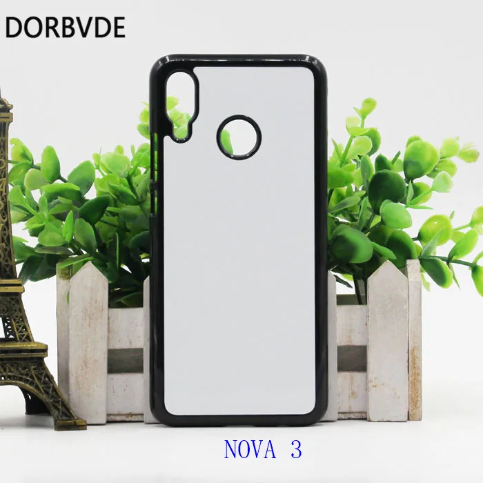 

2D Sublimation Case For huawei NOVA 3 Coque Hard Plastic Back Cover With Blank Metal Insert DIY Funda 10pcs