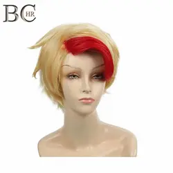 BCHR аниме золотой красный смешанный стиль косплэй Искусственные парики короткие синтетические парики для Юрия! Парик на льду минами кенжиро