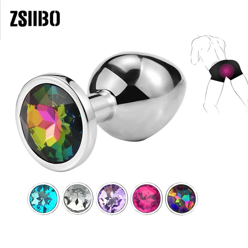 Butt plugs anal sex toys Colour drill metal anal plug Smooth and tasteless safe Stimulator Sex Toys  Stainless adult sex toys