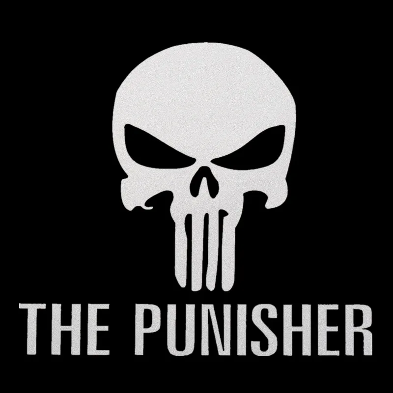 Funny Decal Car-Styling Auto Vinyl Punisher Skull Stickers For Car Products Window Stickers Covers Ghost Rider Emblem Grill