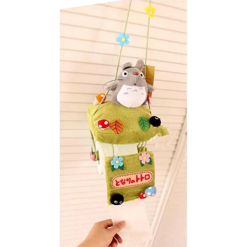 Креативная кукла Тоторо плюшевая коробка для ткани Япония Аниме Фигурка Мой сосед Тоторо круглые бумажные салфетки в рулонах держатель украшение для дома