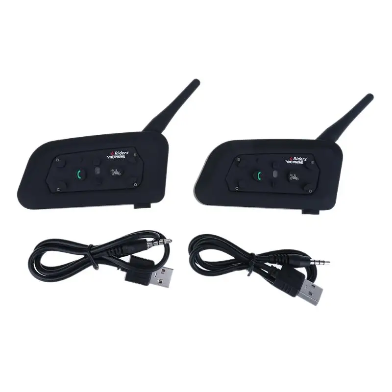 

2pcs/1set Motorcycle Helmet Mount Intercom Multi Bluetooth 3.0 Duplex Real Time Interphone Headphones Accessories 6 Riders 1200m