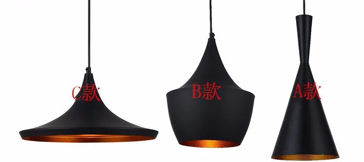 LukLoy Aluminum Drop Light Pendant, BlackRedWhite Light Lamp Shade for Kitchen Island Dining Room Decoration, 220V E27 (5)