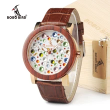 BOBO OISEAU Femmes Top Brand Design Strass Montres Cristal Autrichien En Céramique Bande de Cuir Femmes Robe Montres Pour Le Cadeau