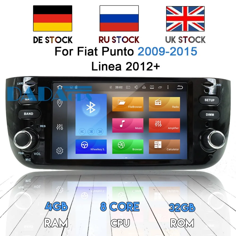 

2din Android 8.0 7.1 Car DVD player GPS Navigation Car Radio Stereo Headunit For Fiat Punto 2009-2015 Linea 2012-2018 Multimedia