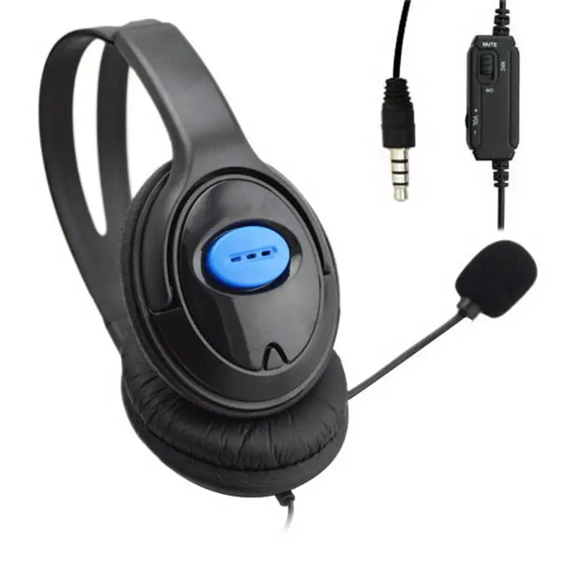 Gamer Headset Headphones for PC Computer 3 5mm Jack Handsfree Headset with Mic Microphone Wired for PS4 Sony PlayStation 4 PS4