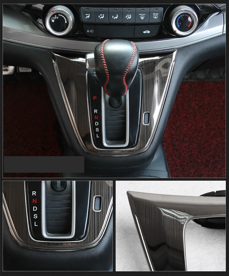 Для Honda CRV CR V 2012 2016 ABS хромовое углеродное волокно автомобильный Средний CD центр