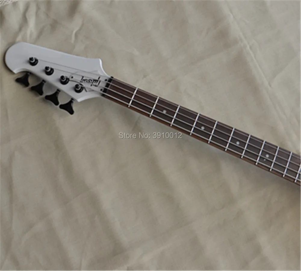 New arrival Thunder bird four strings electric bass white body,Thunder bird bass