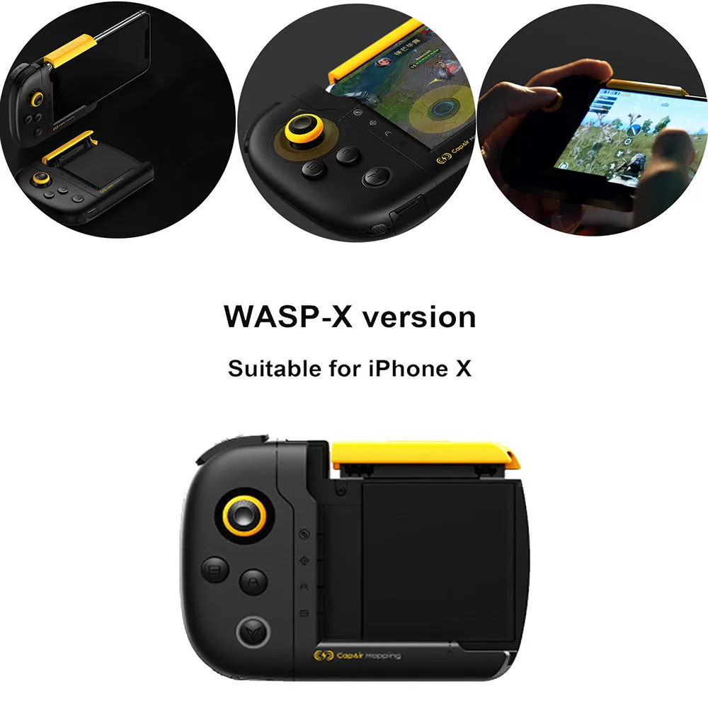 

CARPRIE WASP-X version One-Handed Game Joystick for iPhone X/ Xs/ Xs Max/ R Game Pad Drop.1.22